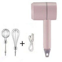Usb 2 in 1 무선 전기 마늘 쵸퍼 매셔 털기 계란 비터 가정용 2 믹싱이있는 3 단 속도 제어, 분홍색, 협력사