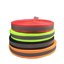진입금지표지판 50 m 폭 2cm x 1cm 형광 반사 패브릭 리본 웨빙 테이프 스트립 가장자리 브레이드 트림 바느질 류 액세서리, 검은색