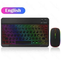 줄없는키보드 맥용 타자기 무선 무접점 블루투스 저소음 Ipad 및 마우스 백라이트 용, 잉글리시 블랙