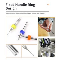 드릴비트 카바이드 마이크로 드릴 비트 미니 CNC 세트 인쇄 회로 기판 보드 PCB, 17 10pcs   1.2