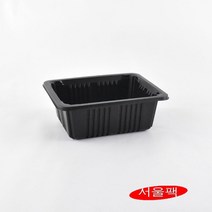 UL-12155 실링용기 12155용기 실링12155 실링포장용기 반찬포장용기 실링반찬용기 일회용기1215 분식용기 500개, 검정