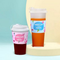 리유저블 테이크아웃 리필컵 대용량 500ml 5개, 반투명