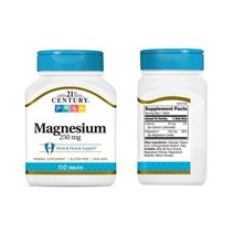 21st Century 탄산 칼슘 산화마그네슘 MagnesiumOxide 250mg 110정, 110정/250mg