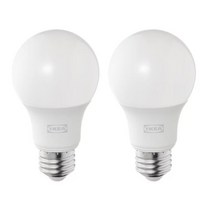 IKEA 이케아 RYET 뤼에트 LED 전구 2개세트 E26 600루멘 구형 오팔화이트색상 804.267.73 인테리어조명, 색상