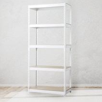 스피드랙 철제선반 조립식 앵글 6단 800 x 700 x 2400, 화이트, 9mm 양면코팅 보드