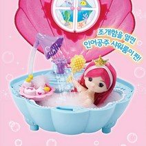 온도감지 색깔변화 인어공주 인형놀이 샤워실 세트 EQ발달 옷갈아입히기 조카선물 3세