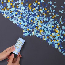 파티샵 생일 결혼 종이 컨페티 6종, 블루