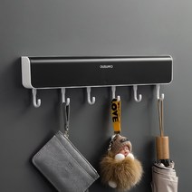 마벨인홈 접착 수납겸용 다용도 벽걸이 후크, 블랙