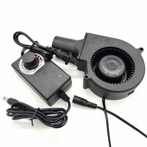 BFB1012EH 12V 2.94A 9733 9cm 소형 휴대용 대용량 터보 송풍기 공기 수집 포트 전원 공급 장치 속도 컨트롤러 포함, Blue, 고정 컬러, EU RU plug, 02 Blue_01 고정 컬러_01 EU RU plug