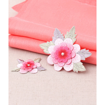 릴리패브릭 74-936 매화 입체 자수장식 2종 세트_분홍
