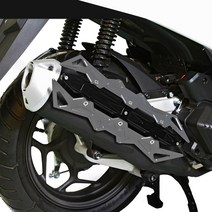 하디 혼다 PCX125 10년-23년 전용 튜닝 머플러가드 커버 보호대, 블랙