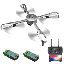 접이식 앱 제어 GPS RC 드론 20 KM/H 고속 비행 1080P HD WIFI FPV 스마트 팔로우 고정 포인트 호버 쿼드콥터 장난감, [02] GPS drone 2 battery
