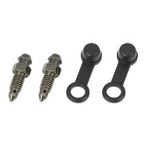 F FIERCE CYCLE 오토바이 브레이크 마스터 실린더용 M6x1mm 밴조 볼트 블리더 나사 2개