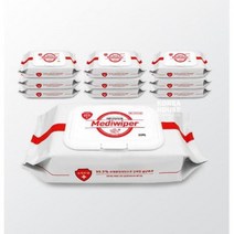 메디와이퍼 안심 살균 휴대형 소독 티슈 20매 10팩 식약처허가 99.9% 살균 효과, 60매(캡형) X 24팩