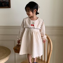 앨리홈 체리사각카라도트원피스