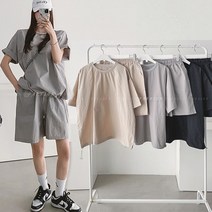 8437 (국내산) SET 여성 면 반바지 세트 아노락봄여름