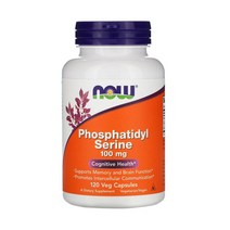 나우푸드 포스파티딜 세린 100mg 베지 캡슐 비건, 120정, 1개
