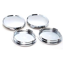 자동차부품4개 교체 블랙 실버 68mm 로고 없음 휠 센터 캡 블랭크베이스 트림 커버 자동차 외부 범용 부품, 06 63mm Silver Cap
