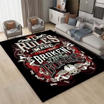 구름쇼파 3D 창의적인 공포 해골 카펫 가족 거실 침실 소파 문짝 매트 장식 카펫 미끄럼 방지 주방 바닥 매트, 45.230cm by 160cm - L