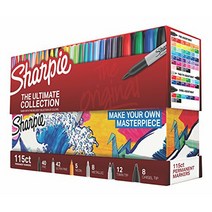 Sharpie 1983255 영구 마커 궁극 컬렉션 미세 극세 포인트 어소트 컬러 115 개 Sharpie 1983255 パーマネントマーカー アルティメットコレクション 細字 極細ポイ