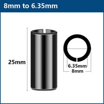 목재대패블레이드 목공 전동 석공 미니 대패 XCAN라우터 비트 어댑터 콜렛 6 635 8 10 12 127mm CNC 밀링 커터 정밀 척 엔드 밀 공작 기계 홀더, 8mm to 6.35mm