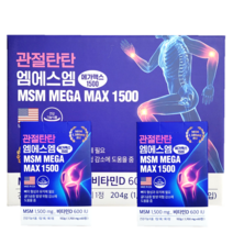 관절탄탄 엠에스엠 메가맥스 1500 MSM 120정, 1개