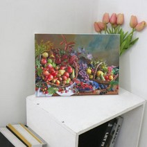 아트박스/꾸밈 bc127-캔버스액자33.4x24.2_그림같은과일정물화, 1.그린