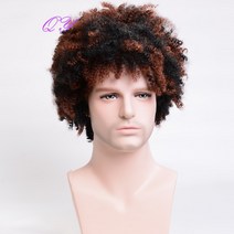 남자가발가격 남성가발 남자 헤어 중년 남성용 합성 가발 자연스러운 검정색 숏 곱슬 머리 패션 스타일, 한개옵션1, 19 8912