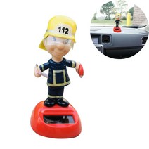 소방관 주택 귀여운 장식에 적합한 소방관 bobble-head 자동차 장식