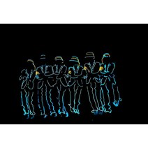 LED 야광 댄스 의상 파티 클럽 무대 발광 형광 옷, B옵션