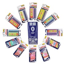 덴탈프로 치간 칫솔 I형15입 L형10입 12종 6개 1팩 일본 휴대용 치석 제거, L자형 4호 10입 6팩