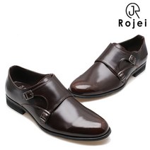 로제이 남자 댄디슈즈 가죽신발 케인 몽크 스트랩 RMM005 BR