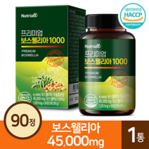 보스웰리아 1000 90정 45000mg 함유 식약처 HACCP, 1개