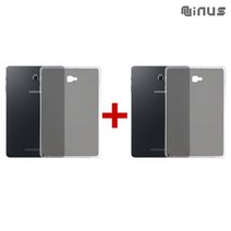 1+1 갤럭시탭 A6 10.1 2016 with S Pen 태블릿 투명 TPU 젤리 케이스 세트 SM-P580 P585, 젤리_누드블랙(1+1)