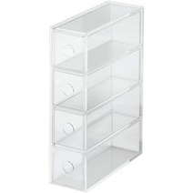 MUJI 무인양품 아크릴 안경 소품 케이스 이동식 투명 수납장