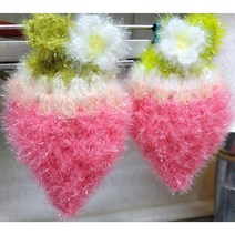 국내산 아크릴 수세미 핸드메이드 딸기수세미, 1개, 1개