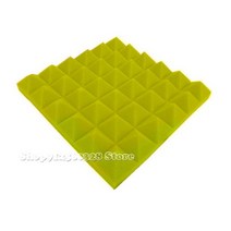 차음 시트 흡음판 방음 보드 방한 후레싱 벽 부스, 1pc, YELLOW, 30x30x5.0cm