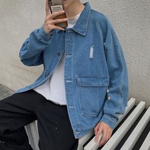 남성 데님 청 자켓 구제 점퍼 데일리 학생 스타일 코디 8BG 가죽 양 남자 봄 라이더 야상 항공 여성