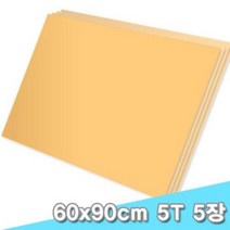 대원 양면칼라폼보드/시안보드 60x90cm 5T 5장 (5mm A1크기), F-112