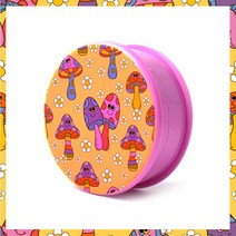 충전 그라인더 날 사포 63MM 핑크 나비 패턴 그라인더 ABS 플라스틱 크러셔 3 레이어 핸드 스파이스 드롭, 05 63mm