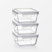 [JAJU/자주] 글라스락 테이퍼 정사각_920ml 3P, 기타