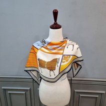말 패턴 모던 컬러 마름모 스카프 3컬러