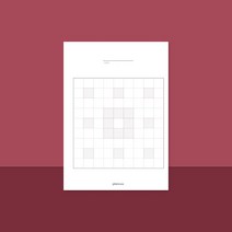 플랜커스 만다라트 플랜 A5 바인더 6공 다이어리 속지 (2장), 타공없음