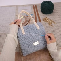 [갓샵]코바늘 가방 뜨기 클러치백 만들기 DIY 키트 3색 [뜨개질 망스티치 네트 망 뜨개 손뜨개 취미 공예], 클러치백/소라