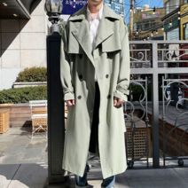 라운지21 남자 오버핏 케이프 더블 트렌치 코트