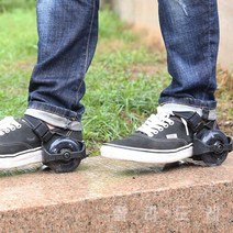 폴라도레 신발 탈부착식 성인 아동 공용 롤러 슈즈 바퀴 롤러휠 +(Y), SS-0199-01-블랙[조절 가능]