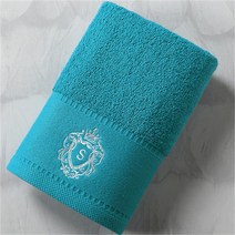 럭셔리 수 놓은 면화 목욕 타올 성인을위한 욕실 선물 홈 호텔을위한 슈퍼 흡수성 대형 샤워 화이트 그레이 비치 타월, 02 Blue_02 35x78cm 150g