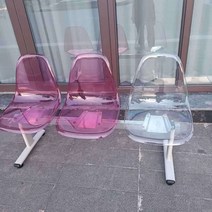 버스정류장의자 투명 플라스틱 공원벤치 공항 병원 대기의자, 투명 옐로우 3인용