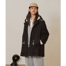 COVERNAT 후디 코트 자켓 블랙