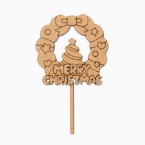 민화샵 크리스마스 토퍼 만들기 크리스마스 장식 파티용품 오너먼트, 리스 XDPWD0693